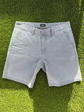 Brixton Men's Gray Flat Front Shorts - Classic Casual